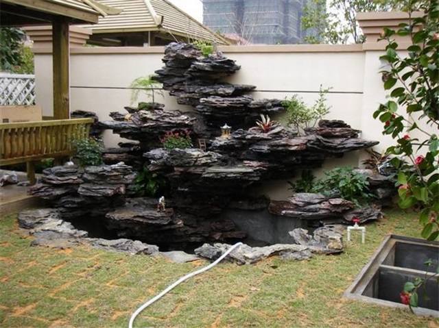 沭阳庭院鱼池过滤池改造